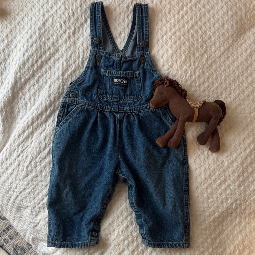 OshKosh B'gosh Classic Denim Overalls - Dark Blue